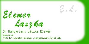 elemer laszka business card